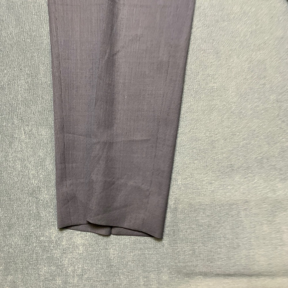 Mens Dress Pants 36 Gray Flat Front Business Formal Straight Leg Office Wear - Picture 2 of 14